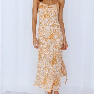Get Your Groove On Midi Dress Orange - XS